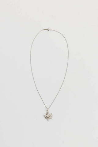 Tiffany & Co. Sterling Silver Maple Leaf Pendant Necklace
