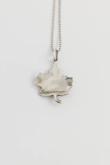 Tiffany & Co. Sterling Silver Maple Leaf Pendant Necklace