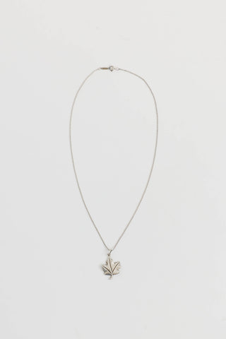 Tiffany & Co. Sterling Silver Maple Leaf Pendant Necklace