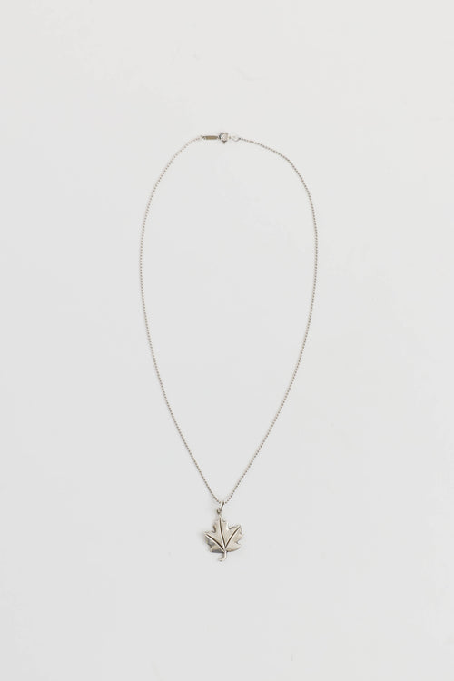 Tiffany & Co. Sterling Silver Maple Leaf Pendant Necklace