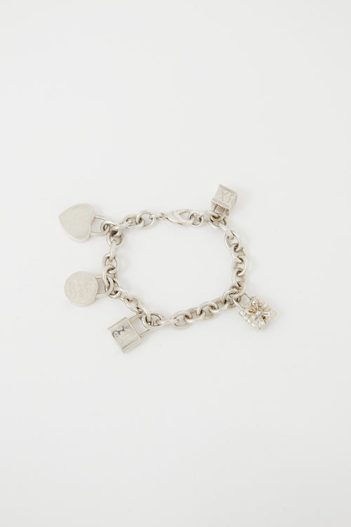 Tiffany & Co. Sterling Silver Chain Link Charm Bracelet