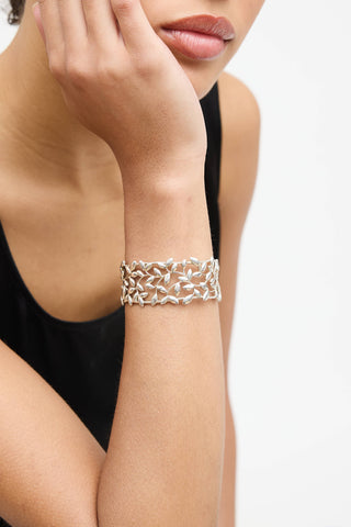Tiffany & Co. X Paloma Picasso Sterling Silver Olive Leaf Cuff