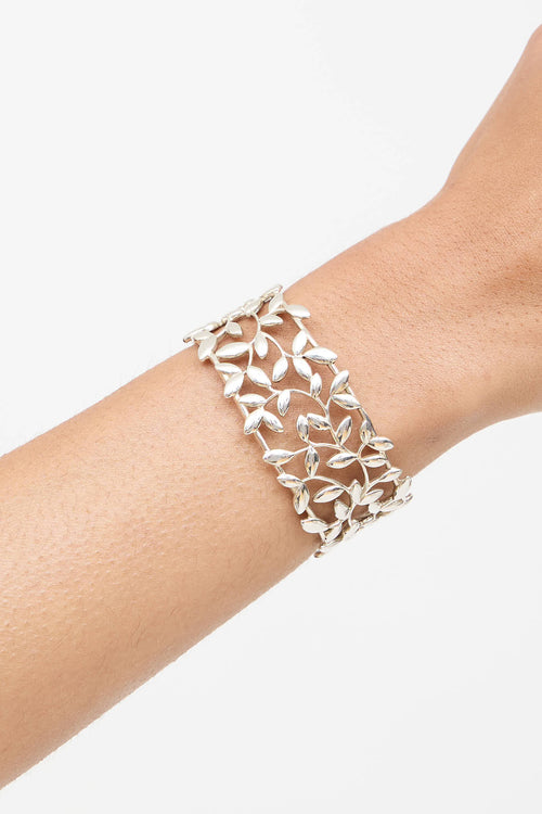 Tiffany & Co. X Paloma Picasso Sterling Silver Olive Leaf Cuff