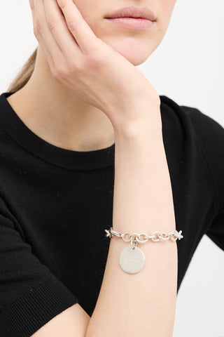 Tiffany & Co. Sterling Silver Return Round Tag Bracelet