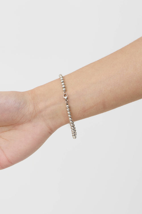 Tiffany & Co. Sterling Silver Please Return To Tiffany Ball Bead Bracelet