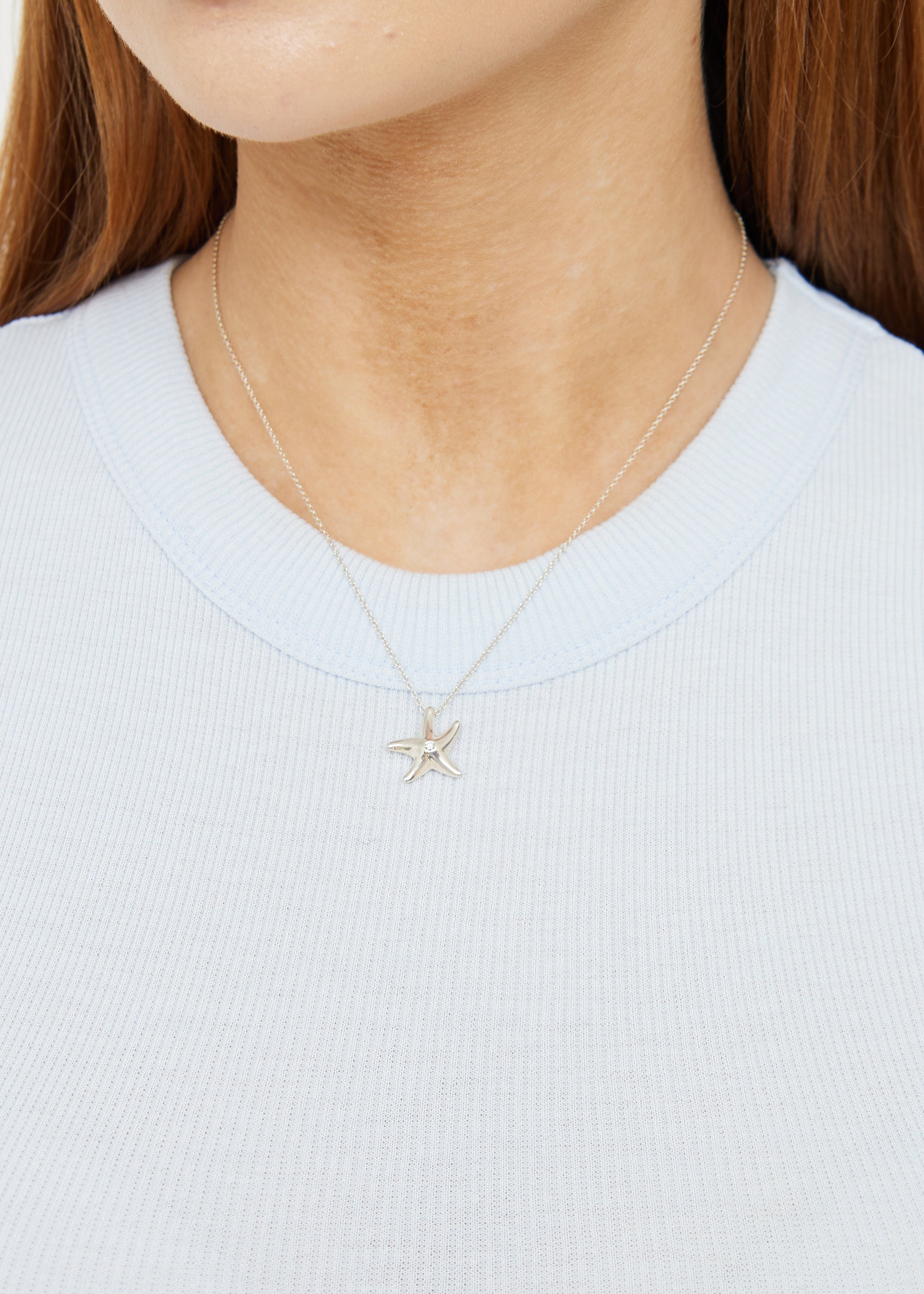 Starfish Necklace - gold and diamond large starfish pendant –  caligodesign.com