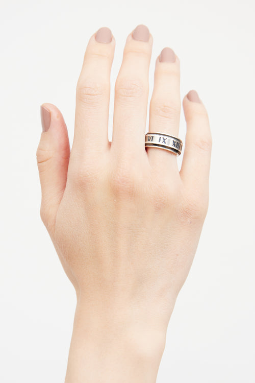 Tiffany & Co. Sterling Silver Titanium Atlas Ring