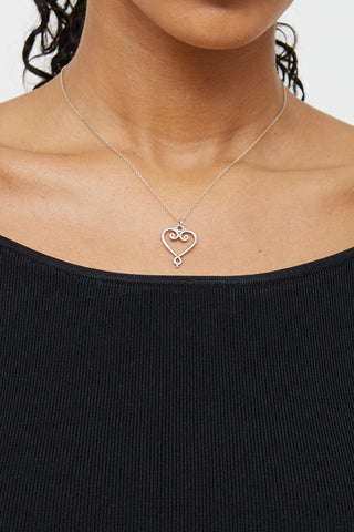 Tiffany & Co. Sterling Silver Venezia Heart Necklace