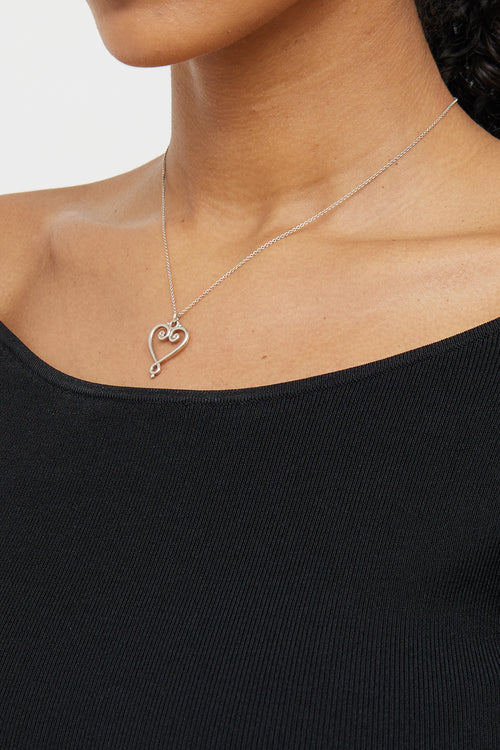Tiffany & Co. Sterling Silver Venezia Heart Necklace