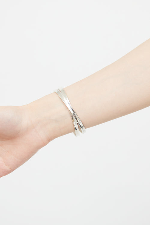 Tiffany & Co. Sterling Silver Interlocking Bangle