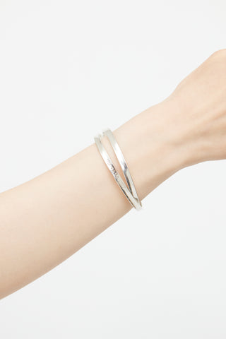 Tiffany & Co. Sterling Silver Interlocking Bangle