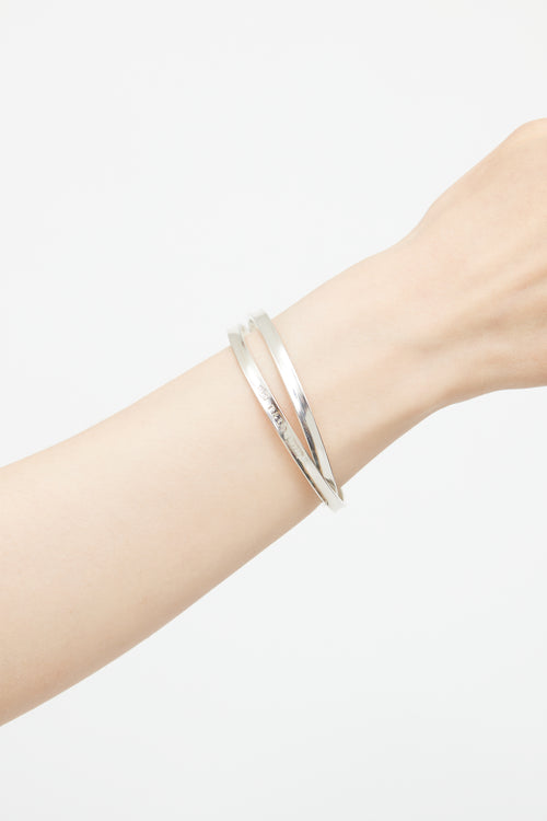 Tiffany & Co. Sterling Silver Interlocking Bangle