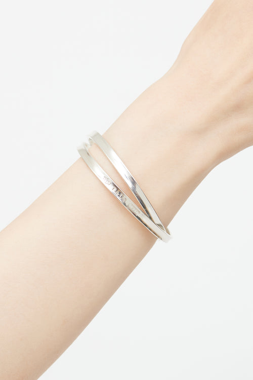 Tiffany & Co. Sterling Silver Interlocking Bangle