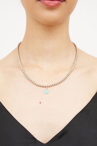 Blue 'Please Return To Tiffany' Bead Necklace