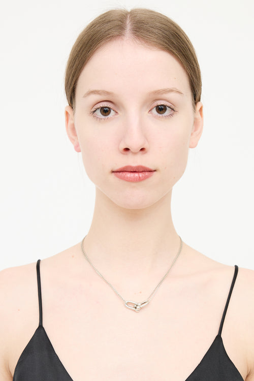 Tiffany & Co. Sterling Silver Double Link HardWear Necklace