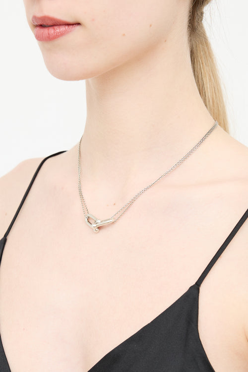 Tiffany & Co. Sterling Silver Double Link HardWear Necklace