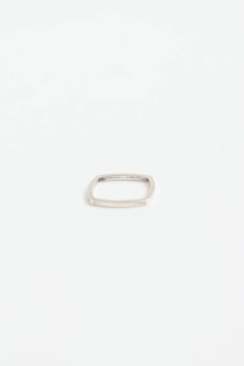 Tiffany & Co. X Frank Gehry Sterling Silver Narrow Square Ring