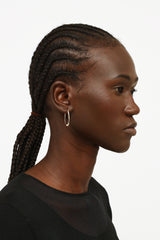 Tiffany & Co. Sterling Silver Open Heart Hoop Earrings
