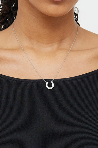 Tiffany & Co. Platinum Diamond Horseshoe Necklace