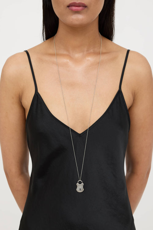 Tiffany & Co. Sterling Silver Arc Lock Padlock Necklace