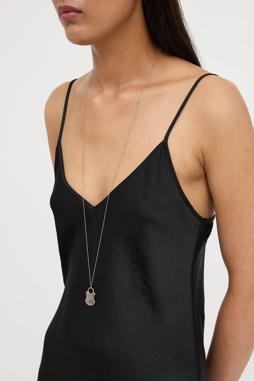 Tiffany & Co. Sterling Silver Arc Lock Padlock Necklace