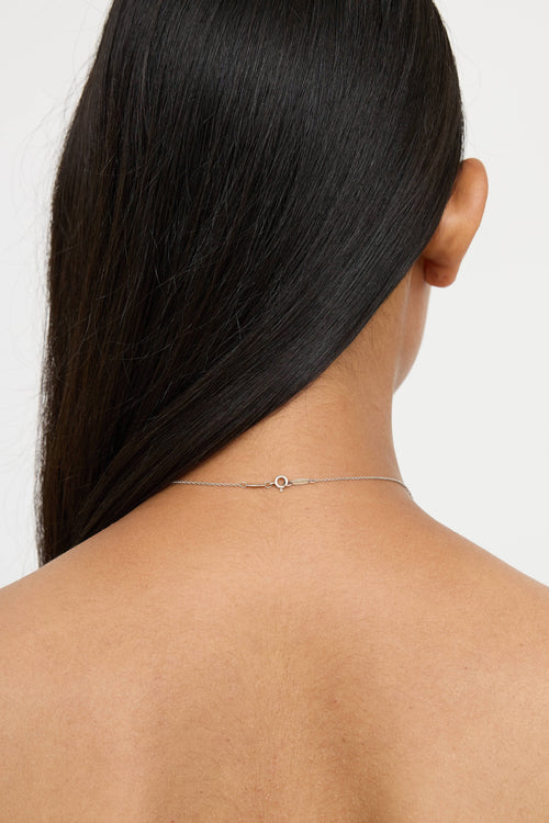 Tiffany & Co. X Elsa Peretti Sterling Silver & 18K Rose Gold Heart Necklace