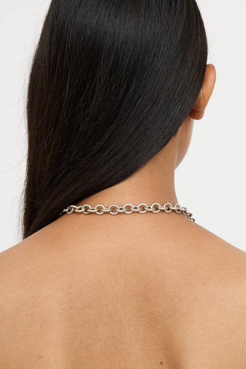 Tiffany & Co. Sterling Silver Heart Toggle Necklace