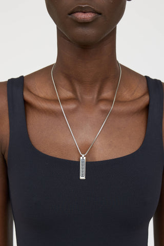 Tiffany & Co. X Paloma Picasso Steel Caliper Bar Necklace
