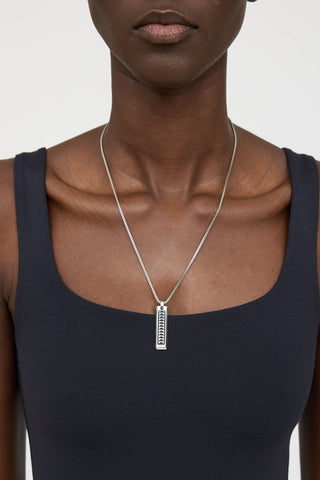 Tiffany & Co. X Paloma Picasso Steel Caliper Bar Necklace