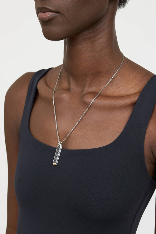 Tiffany & Co. X Paloma Picasso Steel Caliper Bar Necklace