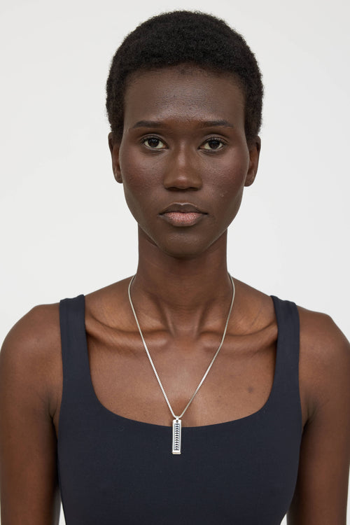 Tiffany & Co. X Paloma Picasso Steel Caliper Bar Necklace