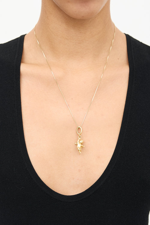 Tiffany & Co. 18K Gold Cherub Charm Pendant