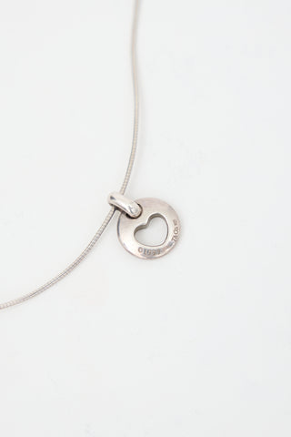 Tiffany & Co. 1999 Stencil Heart Necklace