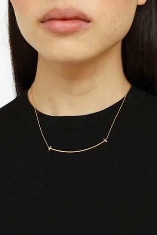 Tiffany & Co. 18K Gold Tiffany T Smile Necklace