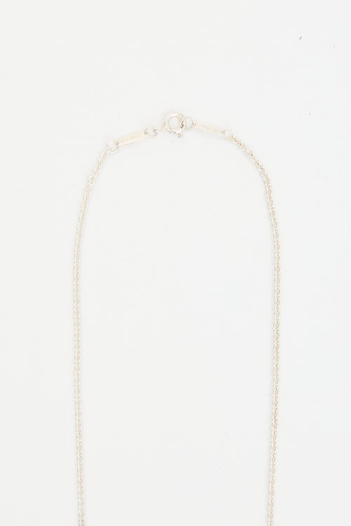Tiffany & Co. Elsa Peretti Open Heart Lariat Necklace