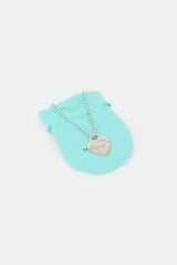 Tiffany & Co. Sterling Silver Heart Tag Ball Chain Necklace