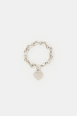 Tiffany & Co. Sterling Silver Heart Tag Chain Bracelet