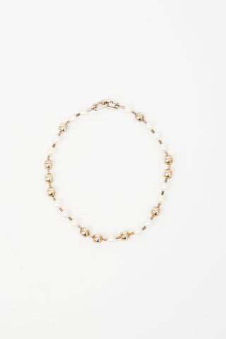 Tiffany & Co. Sterling Silver & Pearl Ball Necklace
