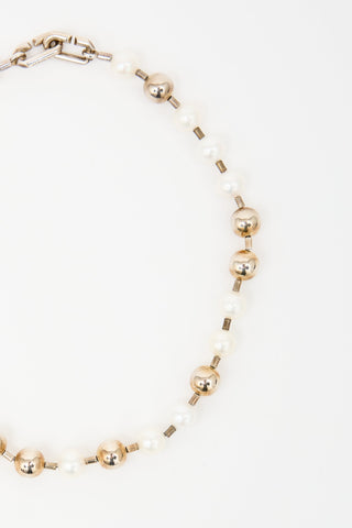 Tiffany & Co. Sterling Silver & Pearl Ball Necklace