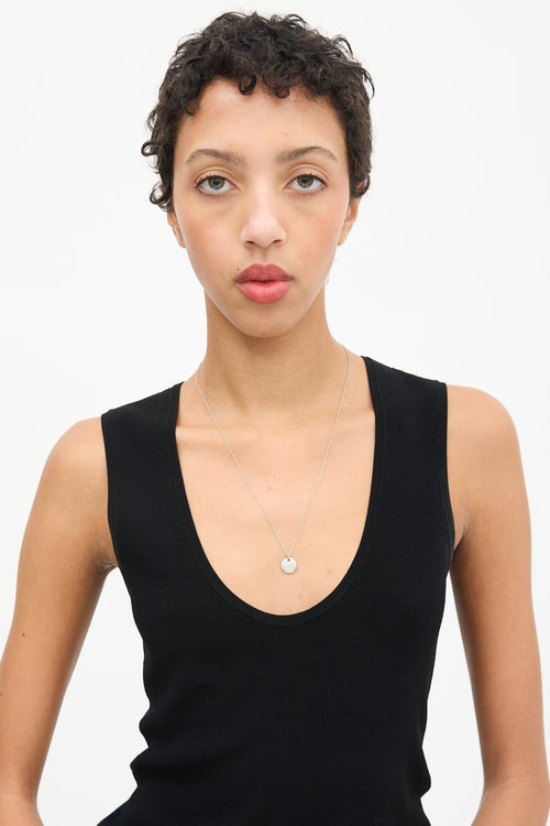 Tiffany & Co. Sterling Silver Alphabet Disc Charm Pendant