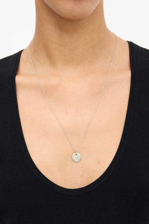 Tiffany & Co. Sterling Silver Alphabet Disc Charm Pendant