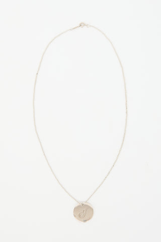 Tiffany & Co. Sterling Silver Circle Note J Necklace
