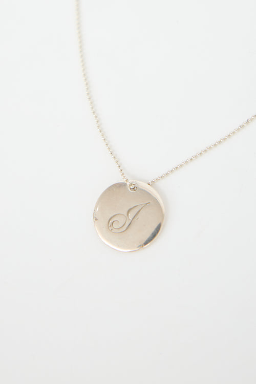 Tiffany & Co. Sterling Silver Circle Note J Necklace