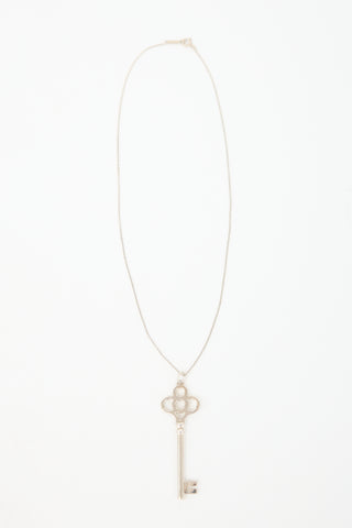 Tiffany & Co. Sterling Silver Crown Key Necklace