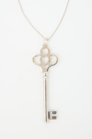 Tiffany & Co. Sterling Silver Crown Key Necklace
