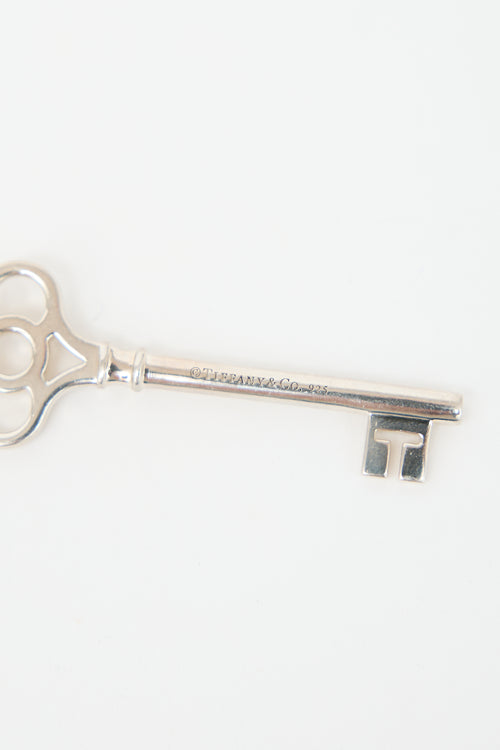 Tiffany & Co. Sterling Silver Crown Key Necklace