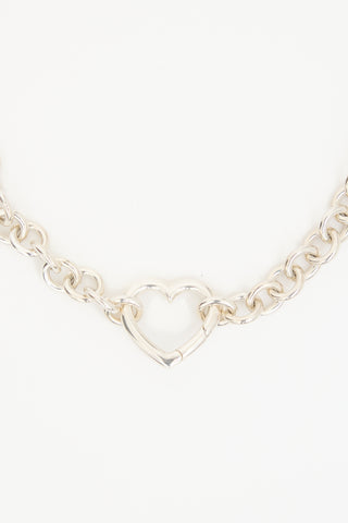 Tiffany & Co. Sterling Silver Heart Clasp Necklace
