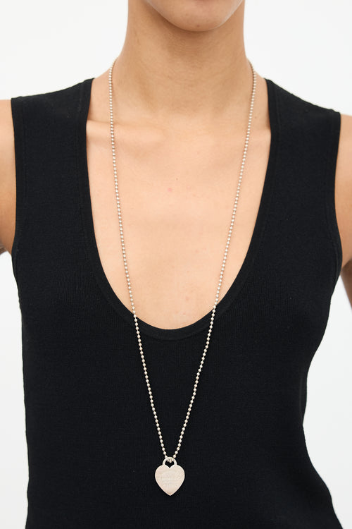 Tiffany & Co. Sterling Silver Return To Tiffany Heart Pendant Necklace
