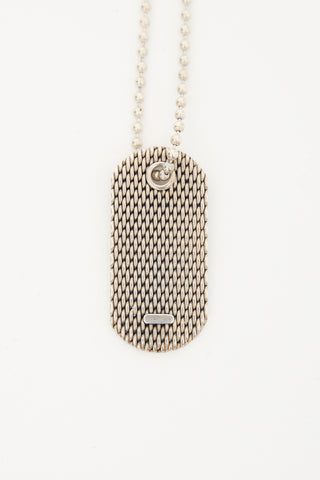 Tiffany & Co. Sterling Silver Somerset Tag Necklace