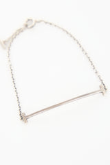 Tiffany & Co. Sterling Silver T Smile Bracelet